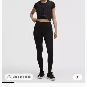 NWT Lululemon Athletica Black Leggings Fast and Free Tight 25"